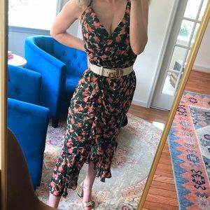 High low ruffle floral dress